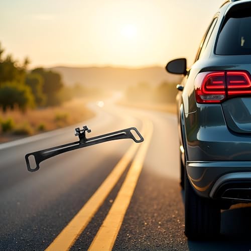 Image of Black Universal Vehicle Backup Camera License Plate Bracket, Installation Holder for Car Rear View Camera Reverse Cameras Vehicle Backup Cameras Car Safety and Security