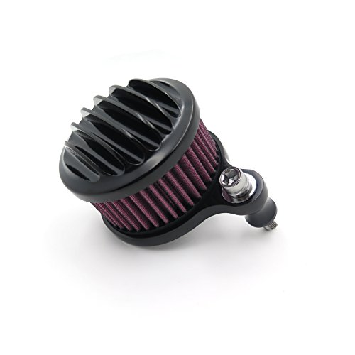 HTTMT MT225-010- Air Cleaner Intake Filter System Kit Compatible with Sportster XL883 XL1200 1988-2015 Black