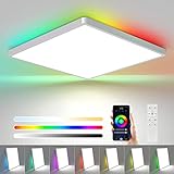 Wasserdichtes Design -- Die deckenlampe rund ist mückensicher, staubdicht, spritzwassergeschützt, IP44 wasserdicht, Sie können sie im Badezimmer, Wohnzimmer, Schlafzimmer, Balkon, Küche Keller installieren