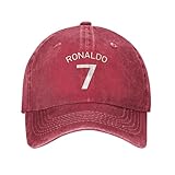 Kbjfovdmx Football #7 Ronaldo Unisex Sandwich Cap Denim Hats Baseball Caps