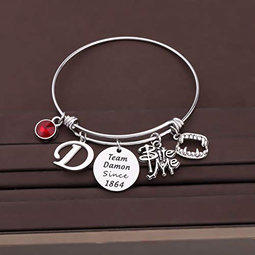 CENWA Team Damon/Stefan/Salvatore Since 1864 Keychain Vampire Fandom Gift Idea (Team Damon br)4