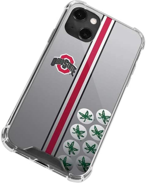 Skinit Clear Phone Case Compatible with iPhone 14 Plus - Officially Licensed Ohio State University Buckeyes Design