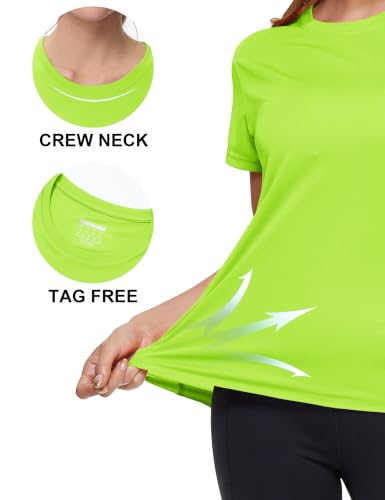 Image of MAGCOMSEN Women's Short Sleeve T-Shirts UPF 50+ Sun Protection Shirts Quick Dry Athletic Running Workout Tops Rash Guard