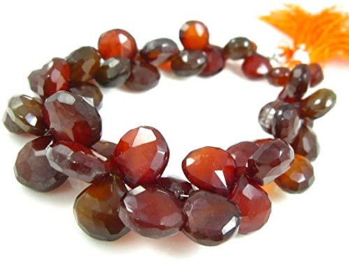 Hessonite calcédoine perles marrons cœurs pour fabriquer un cadeau unique - 2