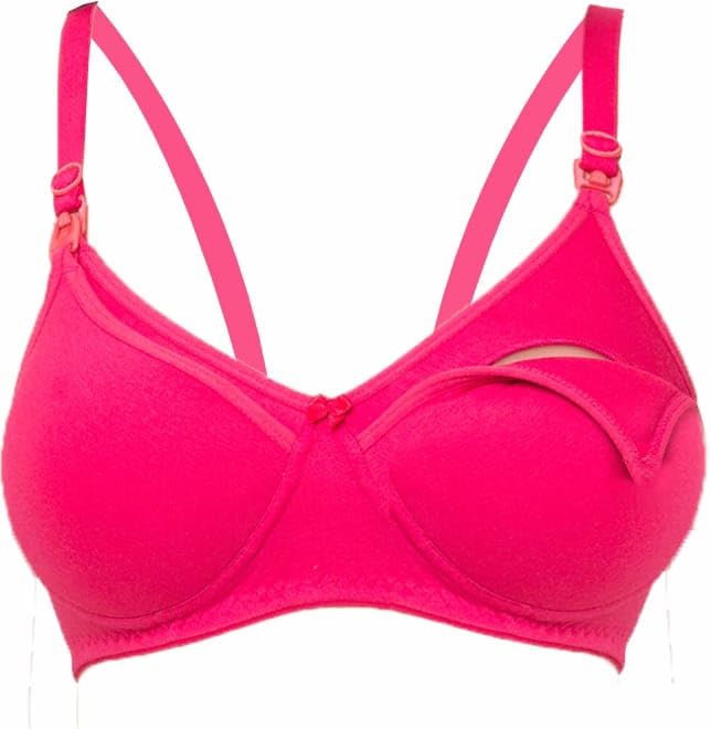 Women's Cotton Nursing Bra| Wirefree | Non Padded | Full Coverage with Front Opening| Super Combed Cotton Elastane Fabric |Feeding Bra/Nursing Bra/Maternity Bra Combo-image-3