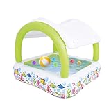 Piscina infantil cuadrada, piscina inflable | Piscina espaciosa | Piscina fácil de montar para el patio trasero con protección solar infantil Piscina infantil cuadrada, piscina inflable | Piscina espaciosa | Piscina fácil de montar para el patio trasero con protección solar infantil