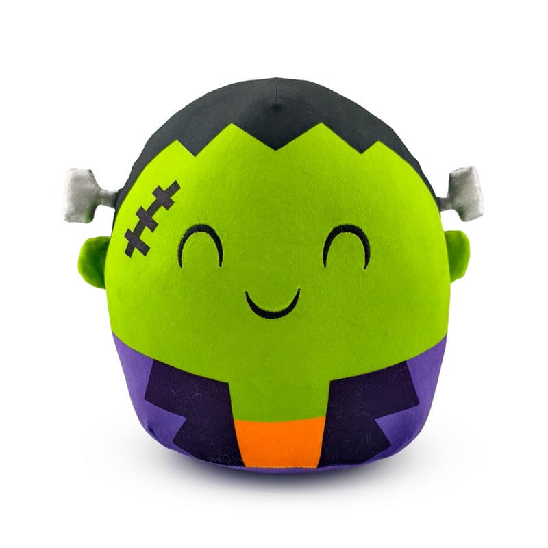 Puckator Squidglys Jouet en peluche effrayant Frankenstein – Motif animal mignon – Jouet cadeau pour garçons et filles de 3 ans et plus – Oreiller en peluche – Velboa – Jouet en peluche décoratif