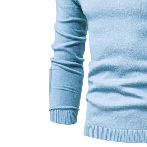 Mens Crewneck Pullover Sweater Slim Fit Lightweight Long Sleeve Knitted Sweaters Casual Plain Dress Sweater2