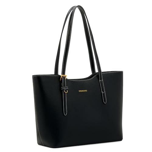 Image of Miraggio Riva 14 Inch Laptop Tote Bag For Women Office Use | Office Tote Bag With Padded Laptop Sleeve And Zipper Closure | Stylish Totes