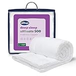Silentnight Deep Sleep 5cm Double Mattress Topper - Luxury Soft 5cm Thick Deep Mattress Topper Enhancer Pad Protector with Easy Fit Straps - Hypoallergenic and Machine Washable - Double