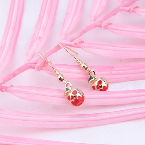 Image of UJIMS EQueen Fans Gift SnowW Poison Apple Enamel Pin Halloween Party Jewelry Poison Inspired Gift (PoisonA earrings)