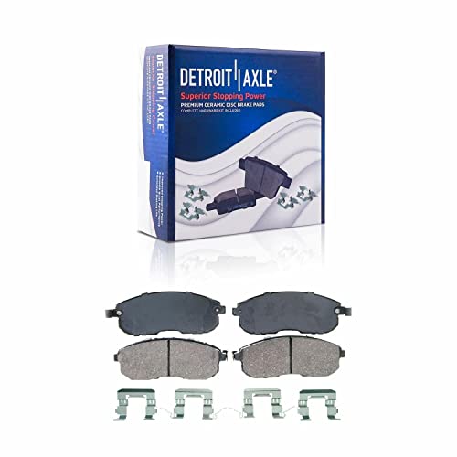 Image of Detroit Axle - 3.5L Front Brake Kit for 2007-2013 Nissan Altima, 11.65'' inch Drilled & Slotted Disc Brake Rotors Ceramic Brake Pads Wheel Lug Nuts 2008 2009 2010 2011 2012 Replacement