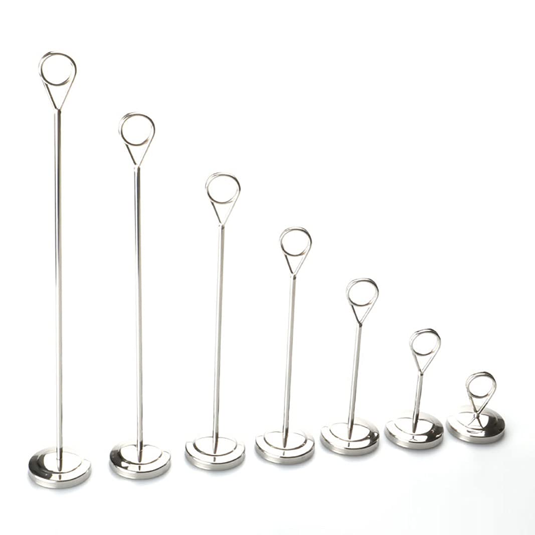10 Stück Tischnummernständer, Edelstahl-Tischkartenhalter für Hochzeiten und Partys, runde Namenskartenhalter, Bildnotizhalter (einfarbig 10,5 cm)