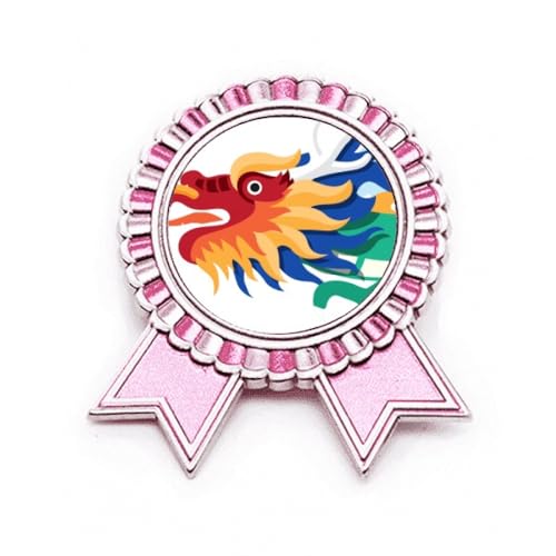 Broche dragon de Chine motif traditionnel rose M pour sublimer vos vestes de soirée