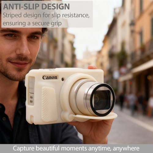 Funda silicona para cámara Canon PowerShot SX740 HS beige miniatura 2