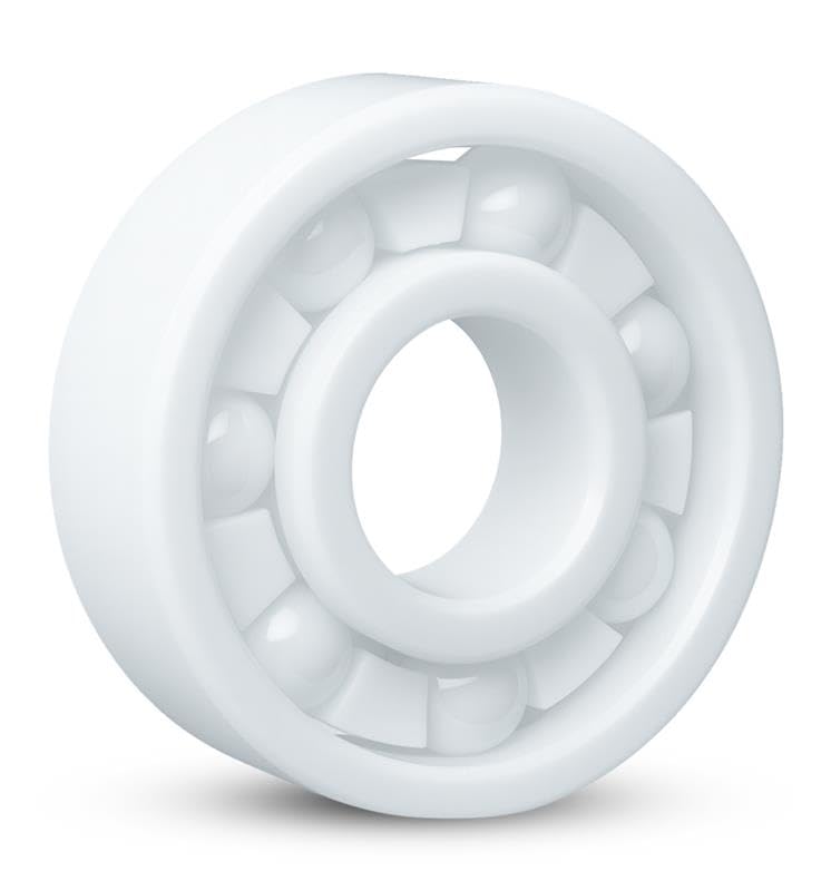 Image of JASPO UltraSpin Full Ceramic Bearing, ABEC-9 Precision 8x22x7 mm, Ultra-Smooth, High-Speed Performance, Ideal for Inline-Roller Skates-Speed Skates-Skateboards - White - 9g Lightweight (Pack Of 16pc)