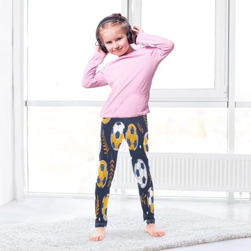 Bolaz Toddler Girls Leggings Printed Yoga Pants Leggings Football and Grass for Kids4