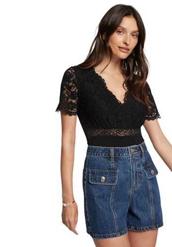 T-shirt Femme Morgan 242-dria haut mode basique chic à manches courtes col rond