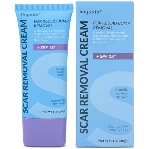 Advanced Silicone Scar Removal Cream for Keloid Bump Removal, Must have Gel for C Section, Hysterectomy, Mastectomy, Tummy Tuck, Surgical Scars, Acne Marks, Stretch Marks, Keloid Scars treatment