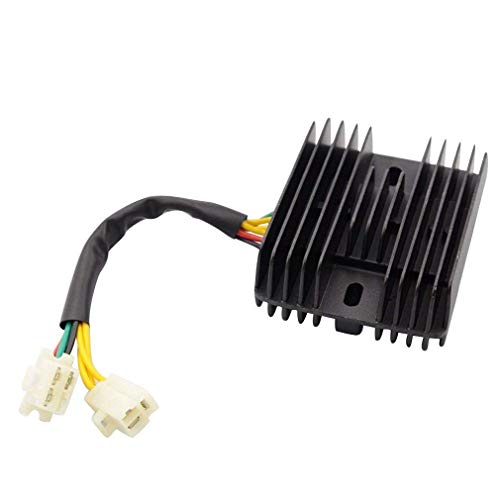 GOOFIT Regulador Moto, Voltaje 12v Rectificador 5 pines o 6 pines para 250cc 260cc CF250 CH250 CN250 Pit Bike Scooter ATV Quad Go Kart Ciclomotor Negro