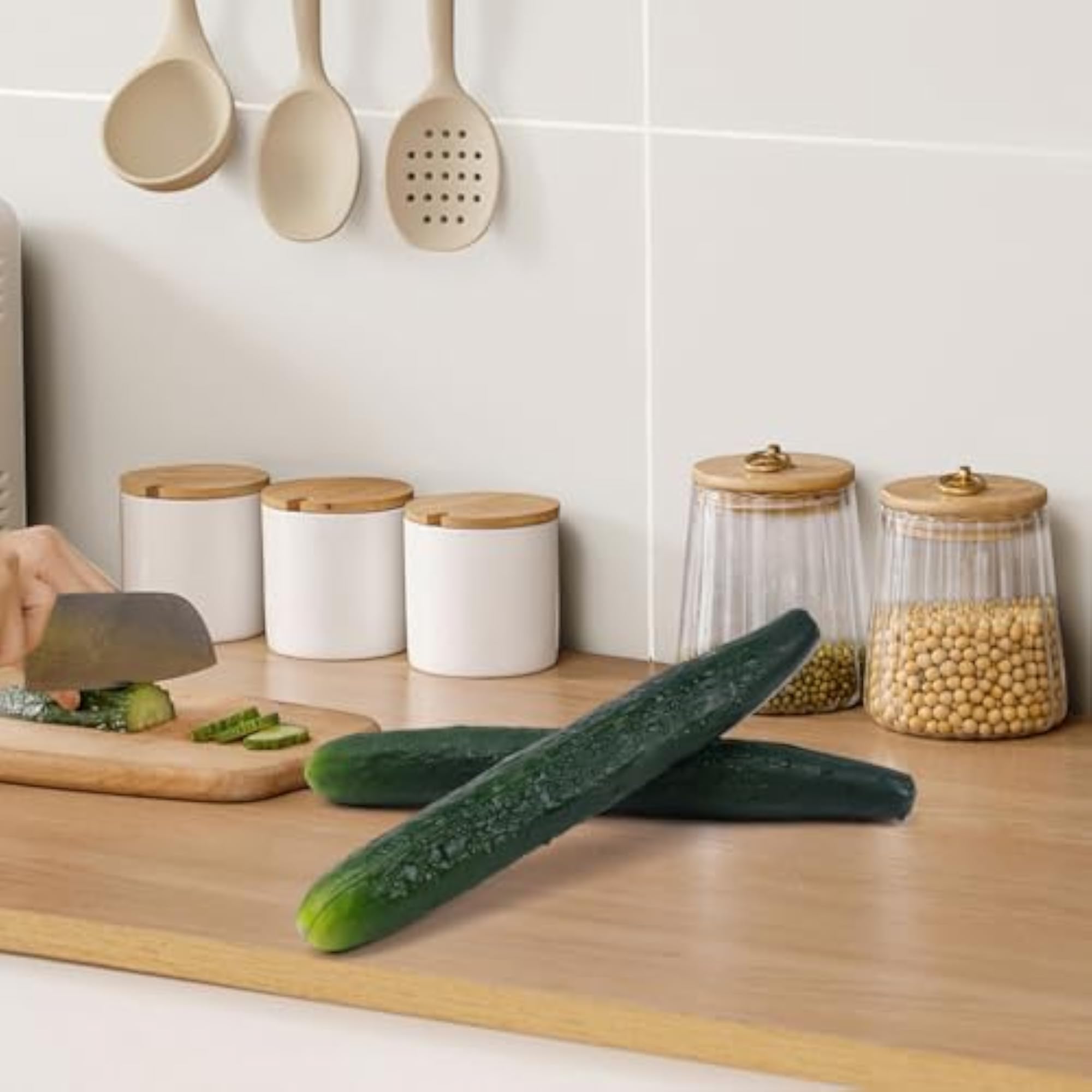 2pcs Soft PU Artificial Cucumber Decoration