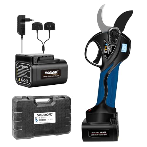SWANSOFT 35mm Tesoura de Poda Elétrica sem fio com 2 baterias 16,...