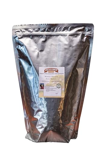 Image of Pecan Shop Raw Unpasteurized Shelled Texas Native Pecans, Wild-Harvested and Tested Pesticide-Free Pecan Halves in Oxygen-Barrier Bag for Peak Freshness - 5 lb