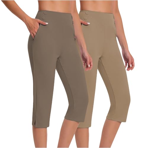 Pantalon décontracté femme taille haute imperméable résistant aux frottements du sac à dos