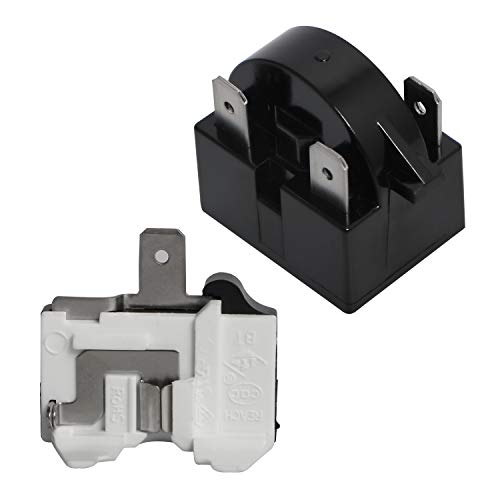 Aopin Compressor 3 Pin 1/6Hp 125W 15 Ohm Thermal Overload Protector + Refrigerator Ptc Start Relay 1Pcs,Compatible With Car Refrigerators, Mini Refrigerators, Beer/Wine,Soft Drink/Beer Coolers #TOP7