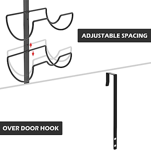 X-cosrack-Over-Door-Towel-Rack-for-Bathroom-Wall-Mount-Towel-Holder-with-9-Compartments-Rolled-Towel-Organizer-Door-Hanging-Matte-Black