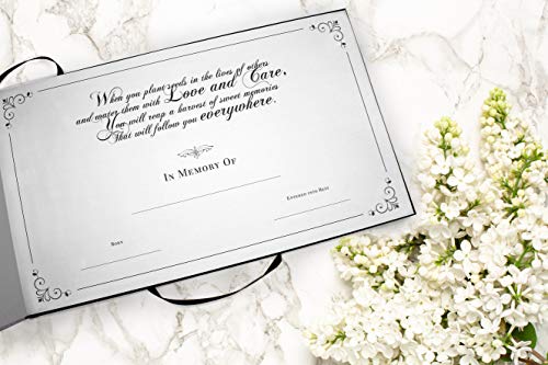 Image of COMMEMORATIVE CREMATION URNS Lotus Tranquility Photo Funeral Guest Book for Memorial Service and Celebration of Life Guest Book for Memorial Service - Beautiful & Vibrant Sign in Book for Funeral