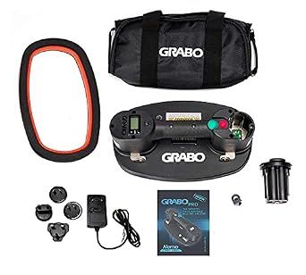 GRABO PRO-Lifter-20 Electric Vacuum Suction Cup (2021) For Tiles, Stone, Wood, Glass, Concrete Pavers, Drywall. Lifts up to 375lbs with Auto Shut-OFF Switch. Incl: 1 Battery,1 Seal, Charger, Carry Bag
