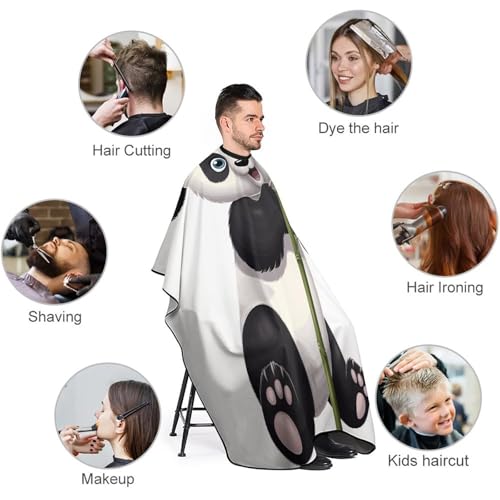 Capa para cortar cabello Naughty Panda para adultos 170x144 cm miniatura 3