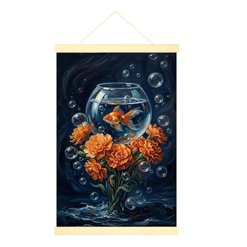 Poster mural poissons réalisme saisissant decoration sur toile haut de gamme