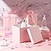 Cholemy 5 Pcs Square Nesting Boxes Decorative Gift Boxes with Lid and Ribbon Assorted Sizes Wrap for Valentine’s Day, Engagement, Anniversary, Birthday, Bridal Shower Party Gifts(Pink)