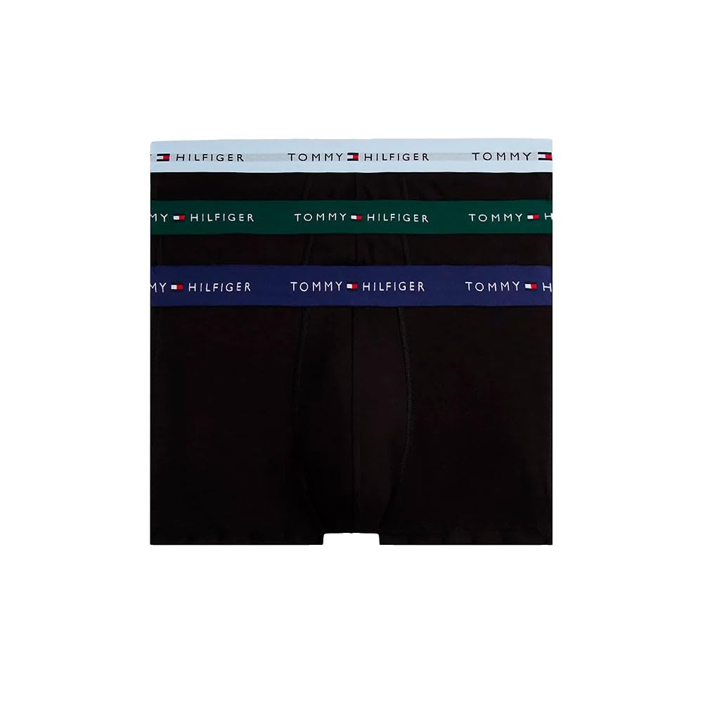 Tommy Hilfiger Men' Black 3-Pack Logo Waistband Trunks in Size S, Sports Direct
