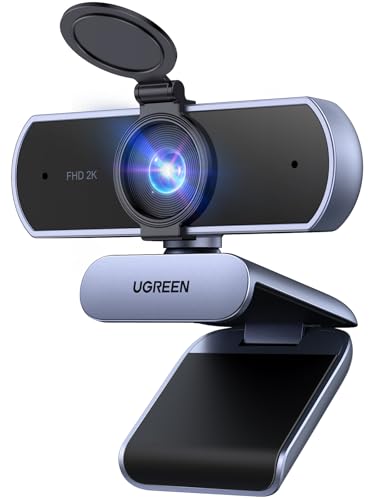 UGREEN 2K Webcam, Webcam for PC Ultra HD 1440P Computer Camera with Microphone, PC Camera with...