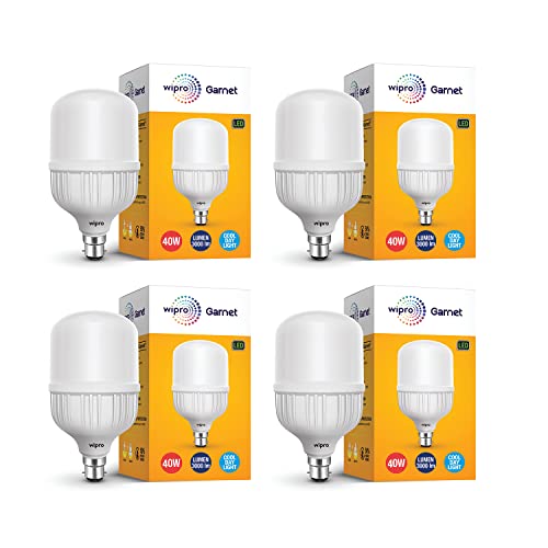 Image of wipro Garnet 40w LED High Wattage Bulb pack of 4 (coolwhite)