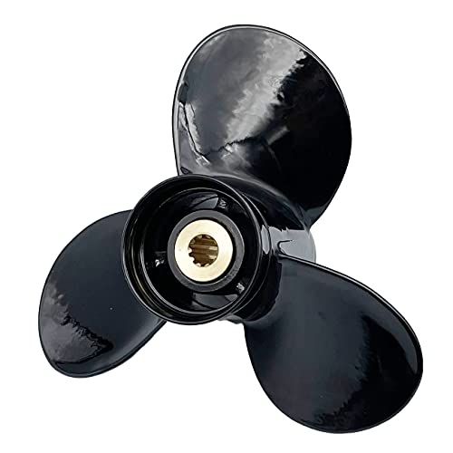 19 Acres Aluminum 3 Blades Prop Propeller Replacement for Suzuki Outboard 8-20HP (9 1/4(Dia) x9(Pitch))