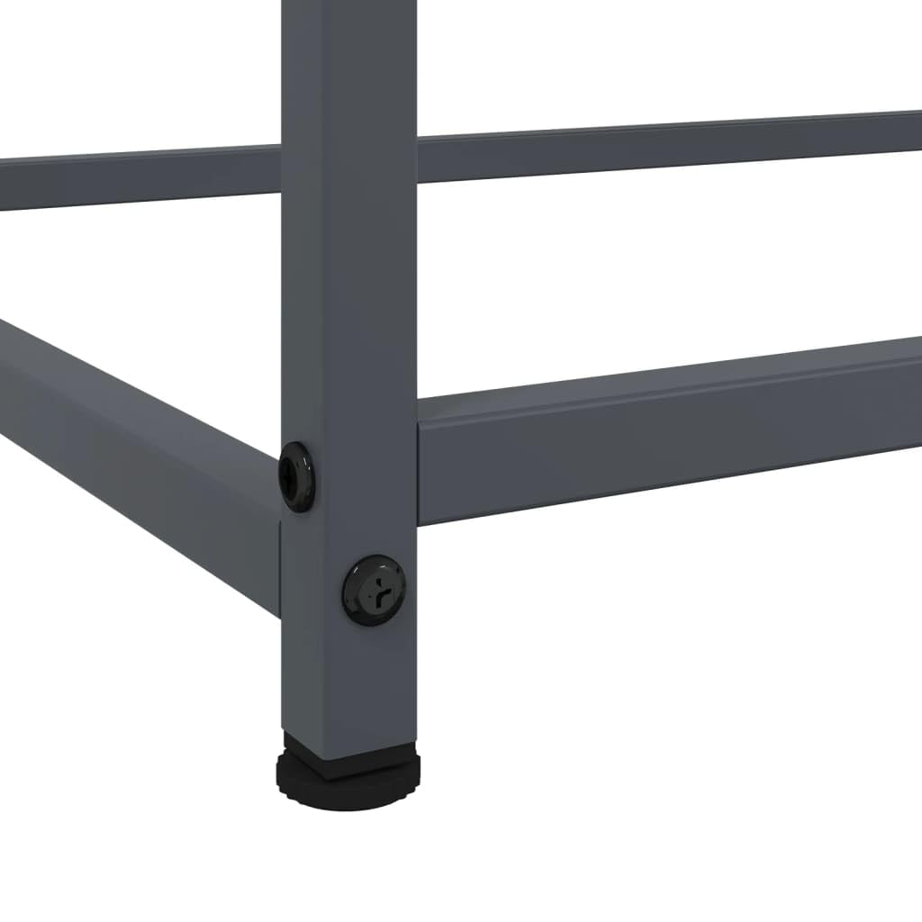 vidaXL Buffet, Armoire avec Porte, Placard avec Rangement, Organisateur de Salle de Séjour Salon Maison Intérieur, Anthracite 100,5x39x107 cm Acier