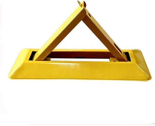 MOKLYF Lockable Parking Barrier, Parking Latch, Triangular Parking Lock, Immobilizer, Folded Triangular Bollard Made of Heavy Metal for Parking Lane Speed, Secure Lock (Strengthen)