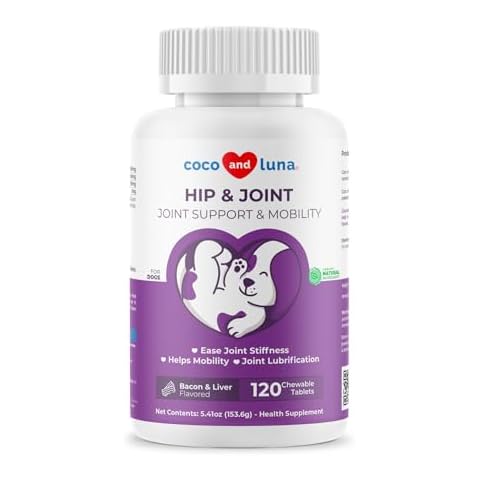 Joint Supplement for Dogs - 120 Chewable Tablets - with Glucosamine, Chondroitin, MSM and Manganese Hip and Joint Supplement for Dogs Mobility Support and Dog Joint Pain Relief Cover