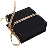 Hohopeti Geschenkverpackungsbox aus Papier mit Klappdeckel und Magnetverschluss Schwarze Magnet Geschenkbox für Geburtstage Valentinstag und Hochzeitsgeschenke