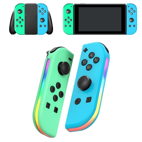 Gamepad Controller for Switch,Wireless Controllers with Dual Vibration,RGB Lighting,Motion Control,and HD Rumble
