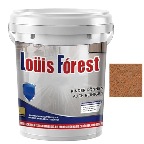 Mr Material 1, Mr Material Epoxy Floor Paint, High Gloss Marble Effect Epoxy Floor Coating, Non-Slip, Waterproof, Suitable for Indoor and Outdoor Use (0.5kg,Brown)