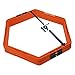 Yes4All Hexagonal Agility Rings with Carrying Bag - Speed Rings, Agility Hurdles for Agility Footwork Training (Set of 6 Orange Rings)