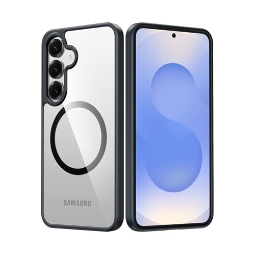 Image of ArmourPro MagSafe Compatible Case for Samsung Galaxy A36, Magnetic Wireless Charging Back Cover with Clear Back, Flexible TPU Bumper, Camera Protection | Black