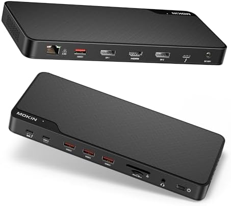 MOKiN Thunderbolt 4 Dock - 16 Ports, Laptop Docking Station Dual ...