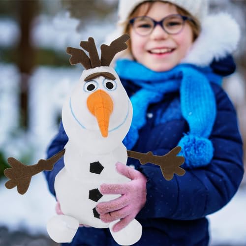 Zaloife Plüschtier Stofftier Schneemann 25cm, Kuscheltier Snowman Plush, Plüsch Puppe Geschenk, Weiß