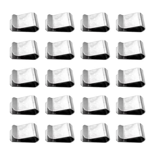 JNNJ 20 Pezzi Molla in Acciaio Inossidabile Clip U, Clip per Cavi Del Pannello Solare in Acciaio Inox, Clip a U a Molla per Cavi Del Pannello Solare, Clips Rimorchio Telaio in Acciaio Inossidabile
